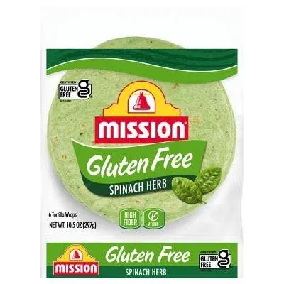 Mission Gluten Free Spinach Herb Tortilla Wraps