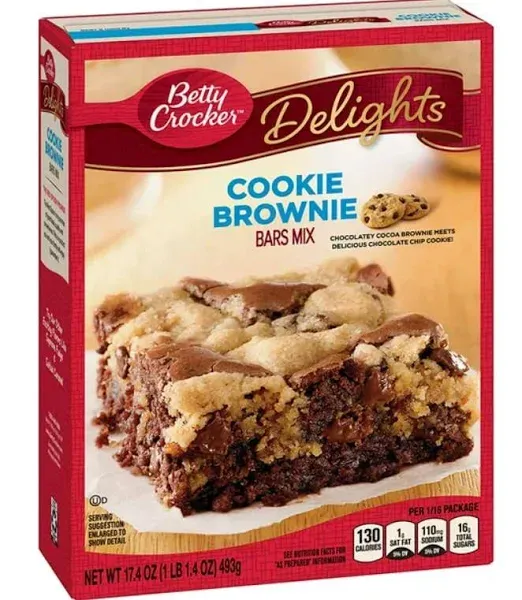 Betty Crocker Delights Cookie Brownie Bars Mix