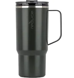 Reduce Vacuum Insulated Stainless Steel Hot1 Mug with Lid and Handle, Fierce Pink, 18 oz.