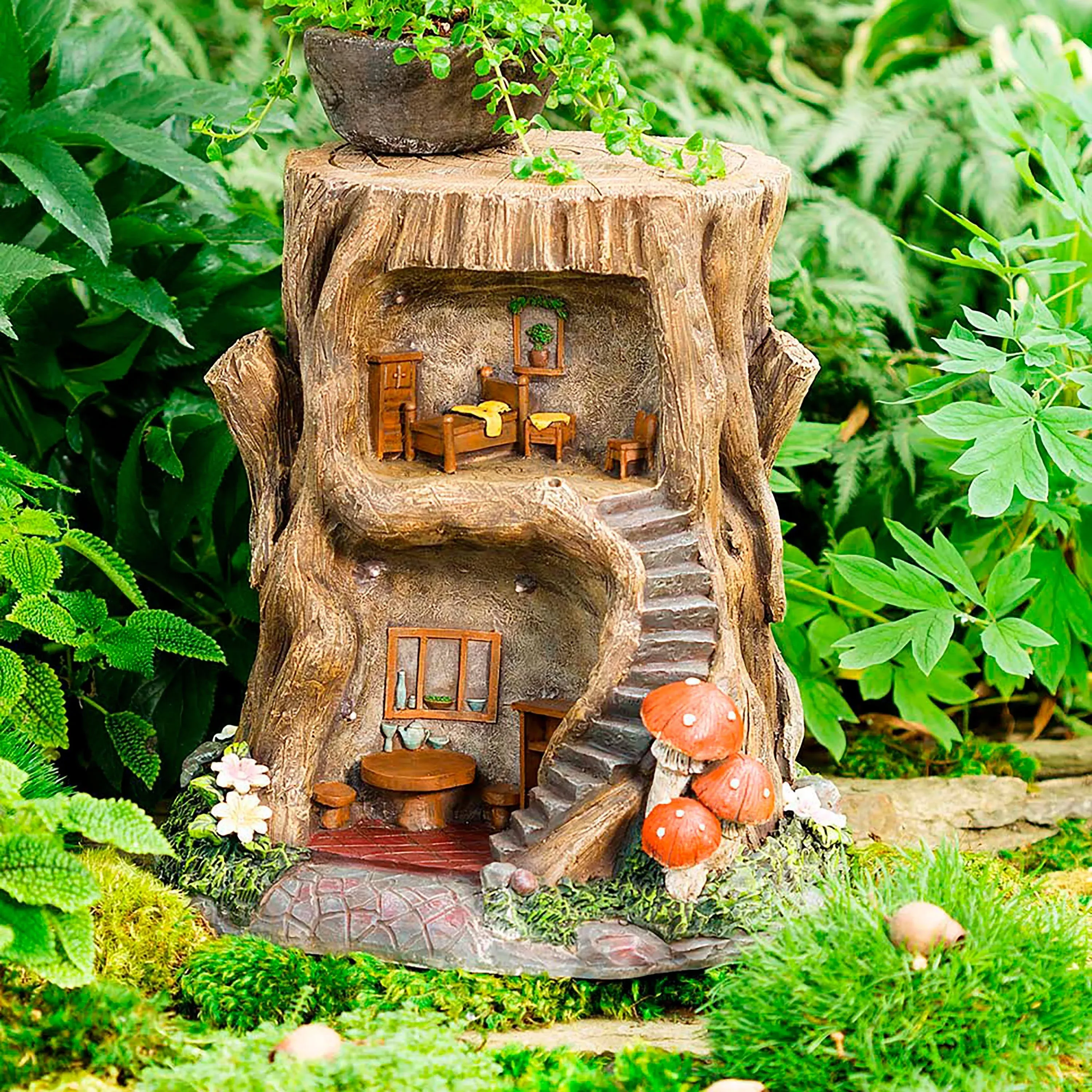 Two-Story Lighted Fairy House