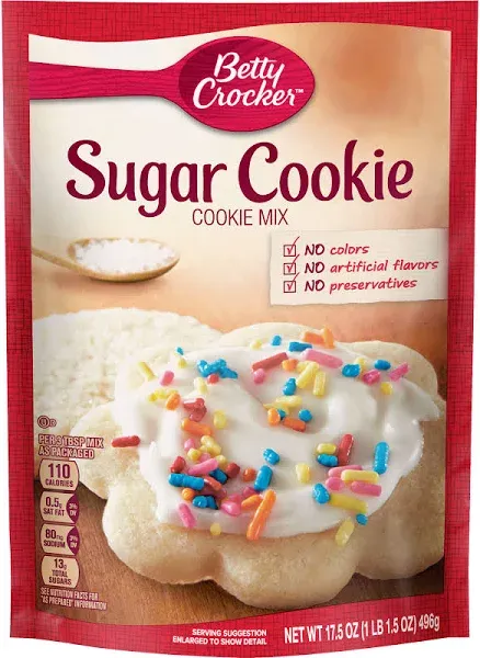 Betty Crocker Gluten Free Sugar Cookie Mix, 15 oz. (Pack of 6)