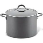 Circulon Radiance 10-Qt. Hard-Anodized Nonstick Wide Stockpot, Gray