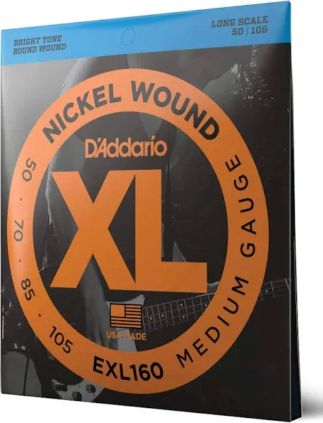 D'Addario Nickel Wound Bass Strings EXL160