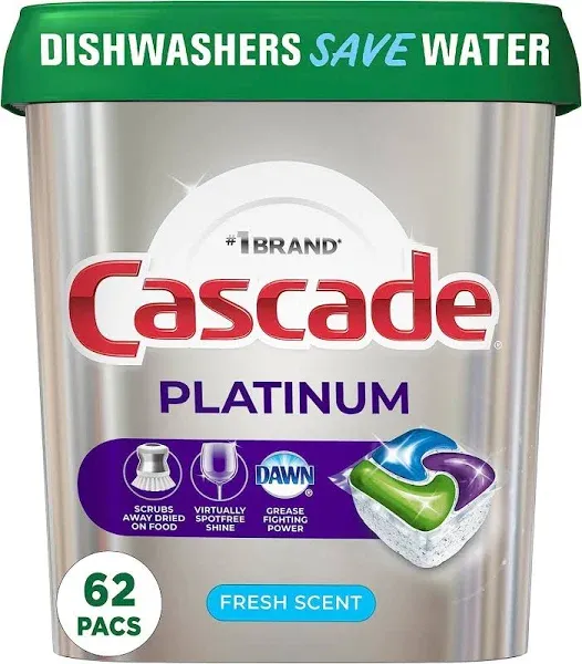 Cascade Dishwasher Detergent Platinum ActionPacs