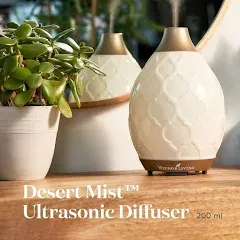 Young Living Essential Oil Home Ultrasonic Desert Mist Diffuser - EUC