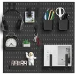 Revamp Your Space With A Versatile Pegboard Kit - Effortlessly Organize Home, Office, And Gaming Setup With Customizable Hanging Solutions (Black)