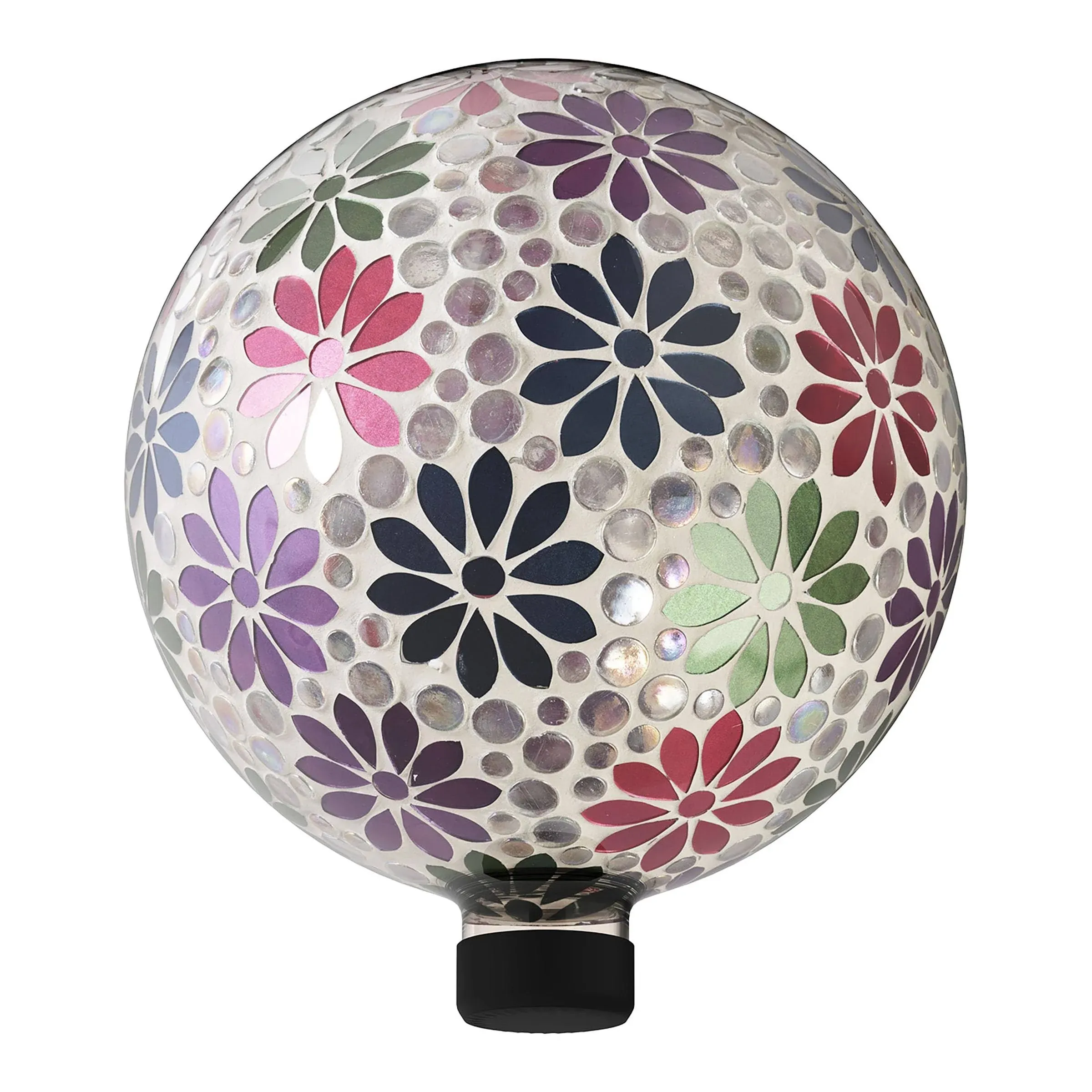 Alpine Mosaic Gazing Globe with Colorful Daisy Design | HGY426