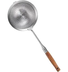 Large Strainer Skimmer Ladle, 304 Stainless Steel Skimmer Spoon Deepen Spider...