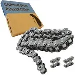 PGN #50 Roller Chain - 10 Feet + 2 Free Connecting Links - Carbon Steel Chain -