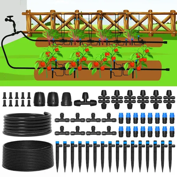 230FT Drip Irrigation System Quick Connector Garden Watering Automatic Sprinkler