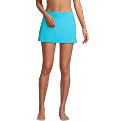 Lands' End Women's Long Chlorine Resistant Tummy Control Swim Skirt