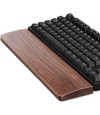 Meatanty Wooden Keyboard Wrist RestErgonomic TKL Gaming Walnut Keyboard RestM...