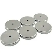 round Base Magnet Fastener with 0.197&#034; Center Hole Chrome