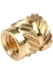 in-saiL M5x5.8mm,OD7.1mm 50pcs/Pack Embed Parts Brass Threaded Insert for Plastic Heat Staking C3604