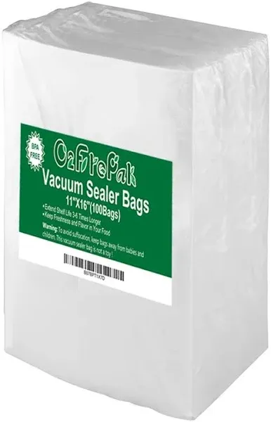 O2frepak 100 Pint 6" x 10" Vacuum Sealer Bags with BPA Free and Puncture Prevention,Vacuum Seal Freezer Bags,Great for Sous Vide Vaccume Sealer PreCut Bags