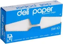 10&#034; x 10.75&#034; Dry Waxed Deli Paper Pop-Up Sandwich Food Wrap Sheets 500 Pack