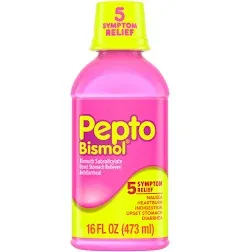 Pepto-Bismol Symptom Relief of Gas, Nausea, Heartburn, Indigestion, Upset Stomach and Diarrhea, Original,4 fl oz., (2 Pack)