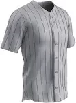 CHAMPRO Kids' Ace Button Front Pinstripe Youth Baseball Jersey