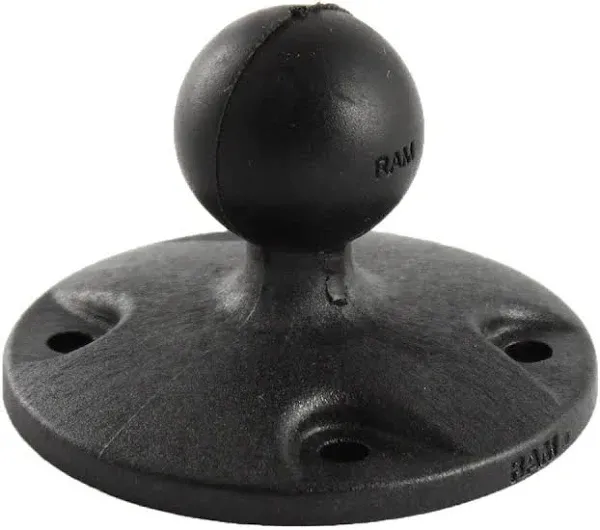 RAM Mount 2.5&#034; Composite / Plastic Round Base with 1&#034; Ball - RAP-B-202U