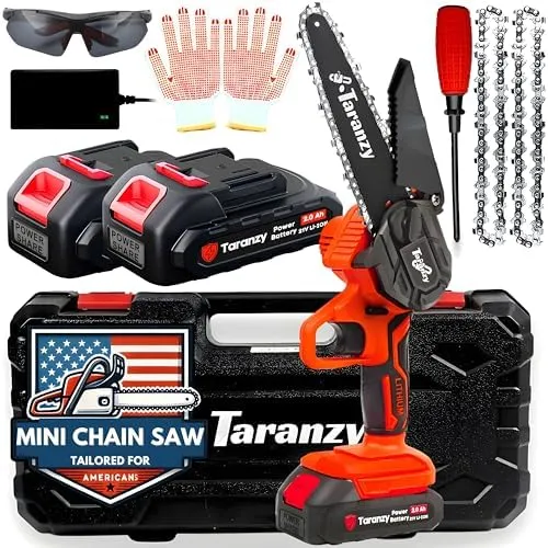 Mini Chainsaw 6 Inch, 2024 Rechargeable Mini Chain Saw, Super Mini Chainsaw C...