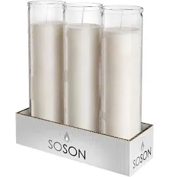 Simply Soson 2x8 inch Black Candles in Glass