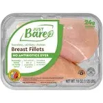 Just Bare Chicken Breast Fillets, Boneless, Skinless - 18 oz