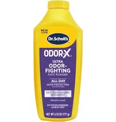 Dr. Scholl s Odor-X Ultra Odor Fighting Foot Powder  6.25 oz Destroys Odors