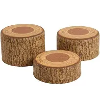 ECR4Kids SoftZone Tree Stump Stool 3-Piece