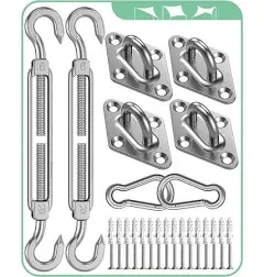 Sun Shade Sail Hardware Kit: Triangle Rectangle Shade Sail Hardware Kit Heavy 