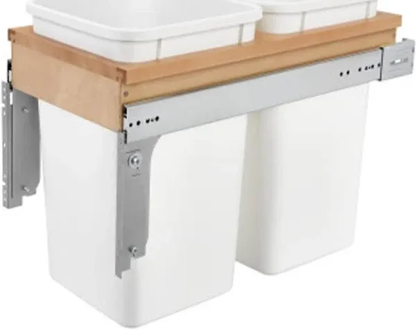 Rev-A-Shelf Double 27 Quart Top Mount Waste Container 4WCTM-15DM2-162