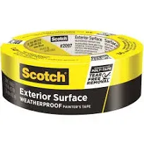 Scotch Exterior Painter's Tape, 1.41 in x 45 yd, Waterproof Masking Tape For Exterior Surfaces, Can Handle Wind, Rain, Humidity & Direct Sunlight, Bonds Aggressively, 1 Roll (2097-36EC-XS)