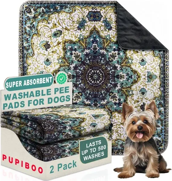 Washable Pee Pads for Dogs - Super Absorbent Reusable Puppy Training Pads - 100% Waterproof, Leak-Proof & Non-Slip Whelping Pads for Pet Housebreaking