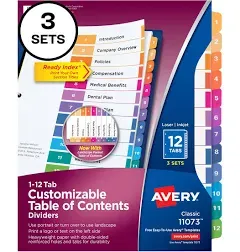 Avery Ready Index Customizable Dividers