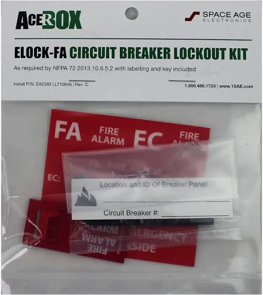 Spaceage ELOCK-FA Circuit Lockout Kit