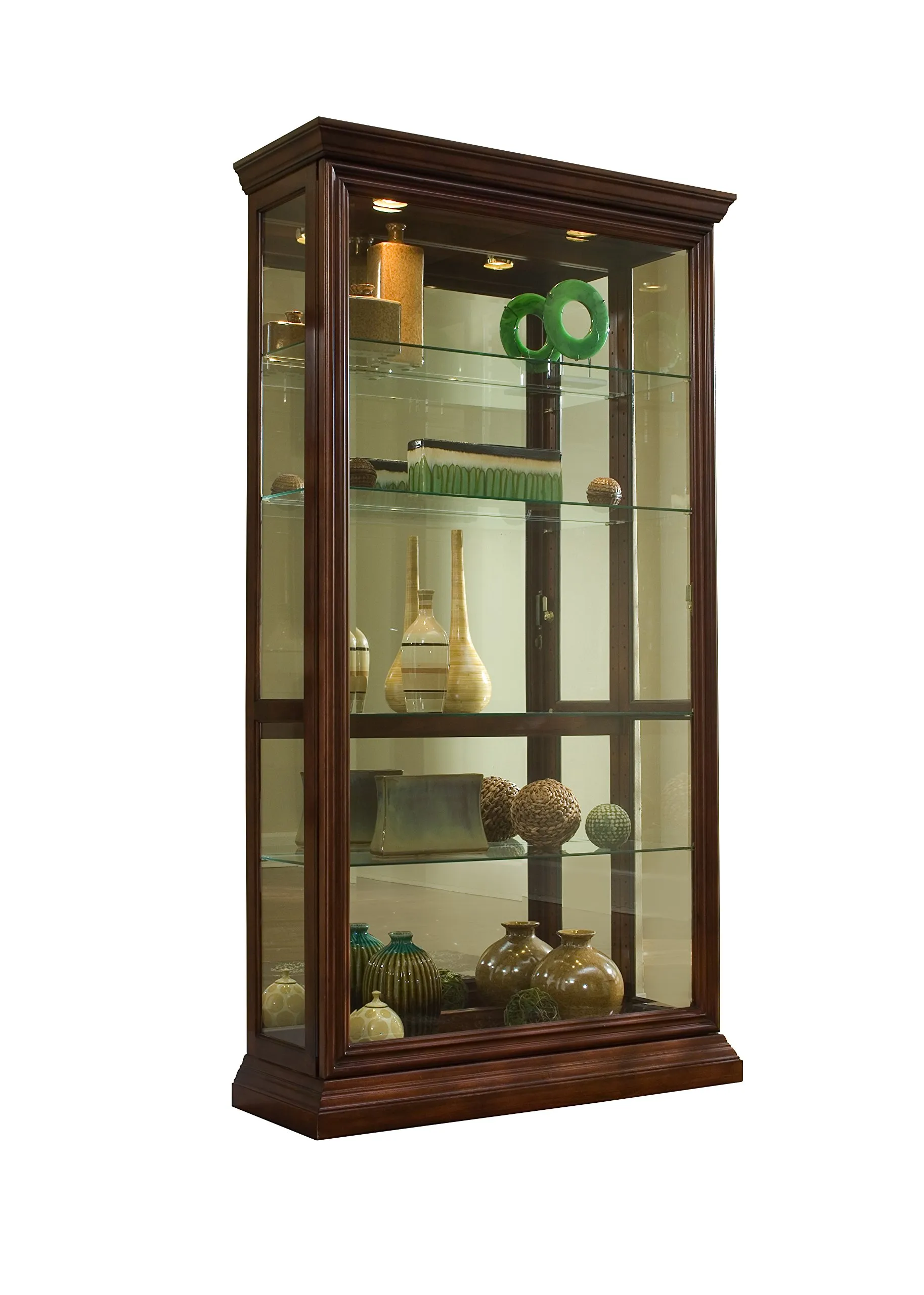 Pulaski Two Way Sliding Door Curio, 43 by 16 by 80-Inch