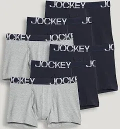 "Jockey Men's ActiveStretch 4"" Boxer Brief 6 Pack