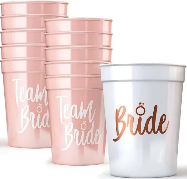 Team Bride Bachelorette Party Cups Bride Cup &amp; Bridesmaid Cups Bachelorette Part