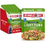 Bumble Bee Light Tuna Pouch in Water, 2.5 oz Pouch (Pack of 12) - Ready to Ea...