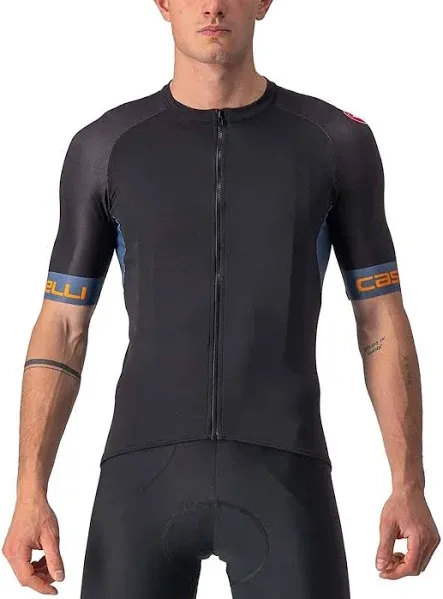 Castelli Entrata VI Limited Edition Jersey - Men's Belgian Blue/Light Black/Silver Gray, L