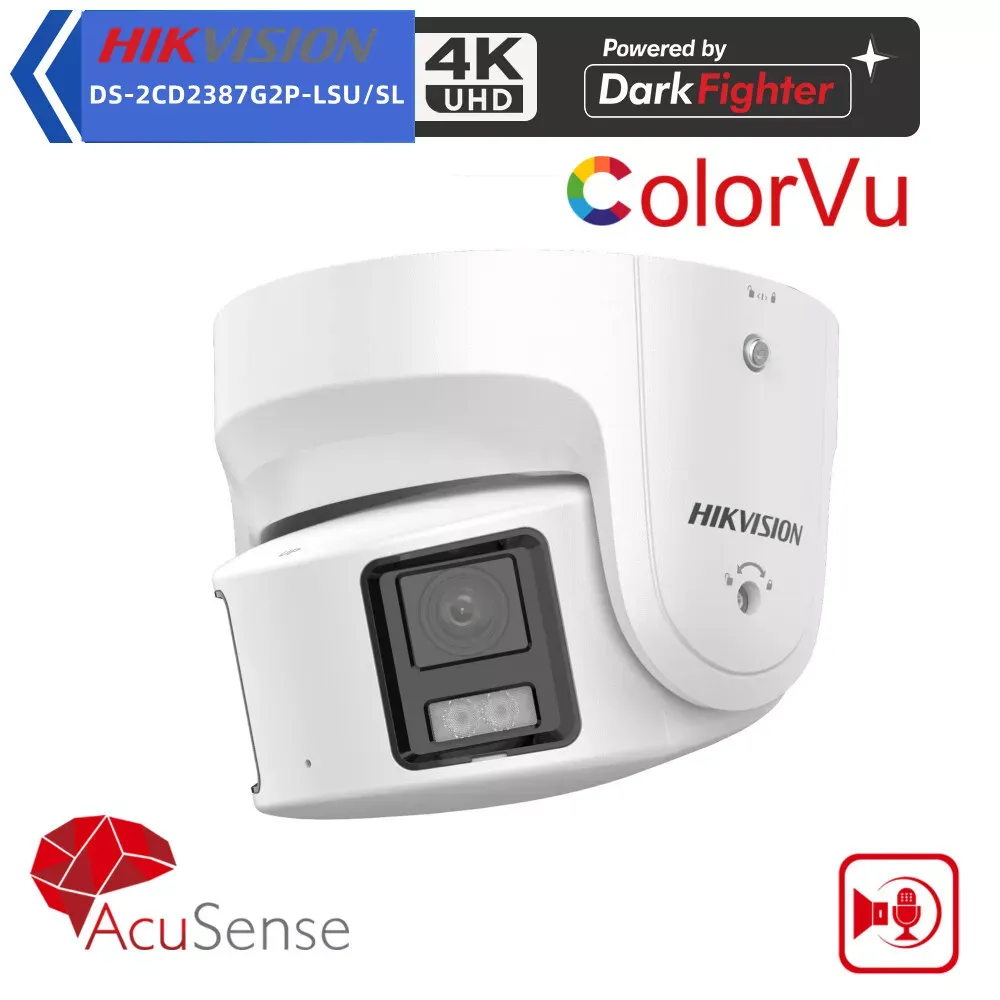 Hikvision 4MP 6MP 8MP Panoramic ColorVu Camera 2 way audio DS-2CD2347G2P-<wbr/>LSU/SL