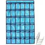 Classroom Pocket Chart for Cell Phones, Calculator Holder Wall Door Hanging Organizer for Small Items, 36 Clear Pockets