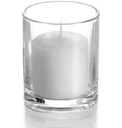 Yummi Set of 72 10hr Votive Candles and Votive Holders