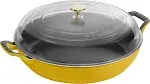 Staub Cast Iron 3.5-qt Braiser with Glass Lid - Citron