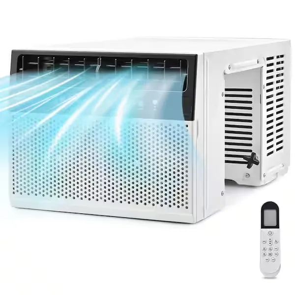 Costway 8100 BTU 115 V Through the Wall AC Window Air Conditioner Cools 400 sq. ft. with Remote, LED Control Panel in White N4-AH-10N24-A7U1-IT