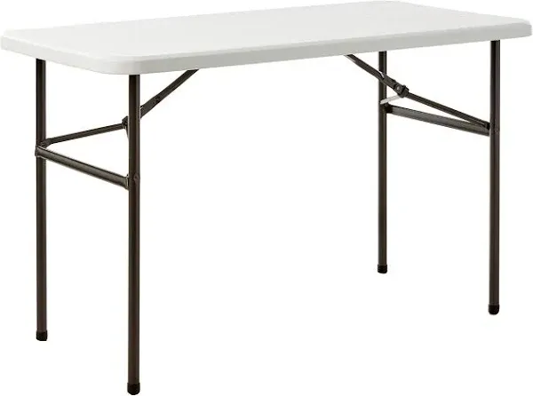 Cosco 4' Straight Folding Utility Table ,White