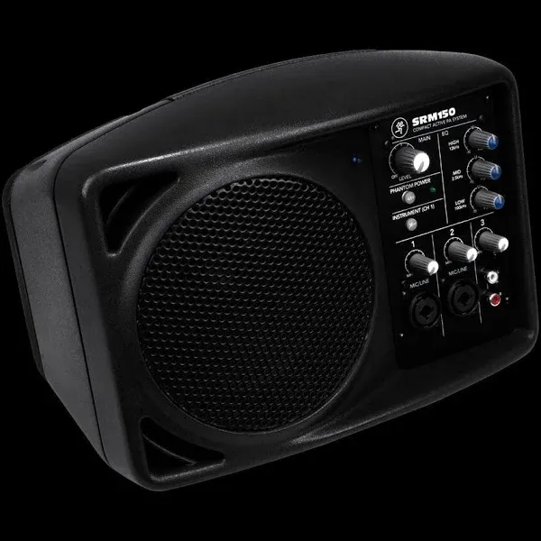 Mackie SRM150 5&#034; Compact Active PA Monitor Speaker System w/ Built-In Mixer