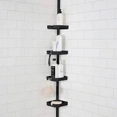 Bath Bliss 4 Tier Tension Corner Shower Organizer Caddy