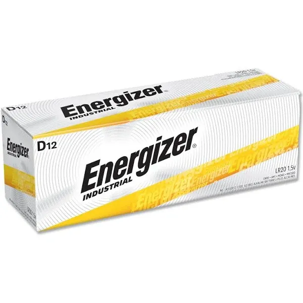 Energizer Industrial Alkaline Batteries, D12 