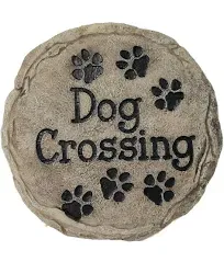 Spoontiques - Garden Décor - Dog Crossing Stepping Stone - Decorative Stone for Garden