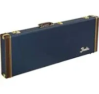 NEW Fender Classic Wood Guitar Hard Case Stratocaster Telecaster, Navy Blue